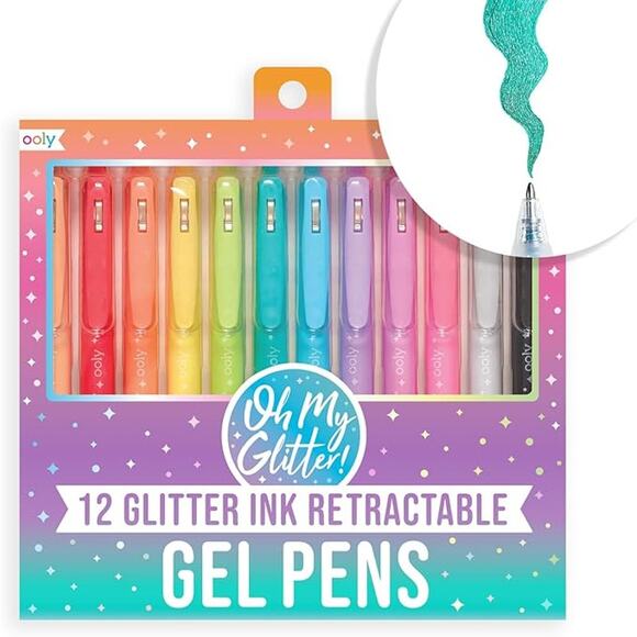 Ooly Oh My Glitter! Retractable Glitter Ink Gel Pens - So Sparkly! - Picture 1 of 4